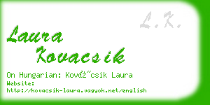 laura kovacsik business card